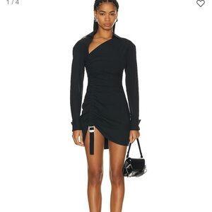 Dion Lee Black One Shoulder Dress
